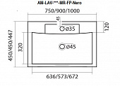 Раковина AM-LAV-1000-MR-FP